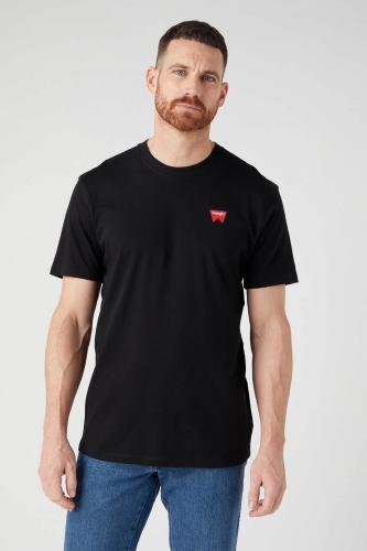Wrangler® ανδρικό βαμβακερό T-shirt μονόχρωμο με contrast logo print 